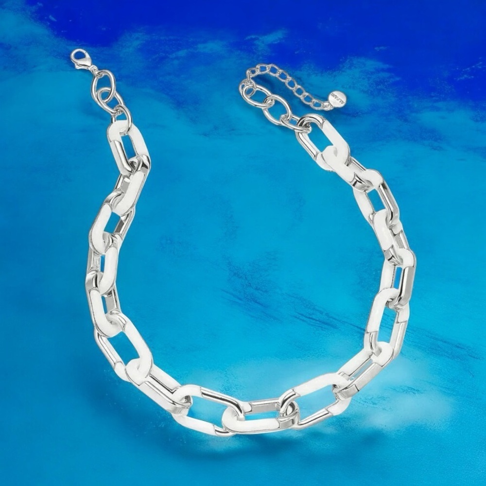 Alfani Acrylic Large Link Necklace, 20" + 2" extender